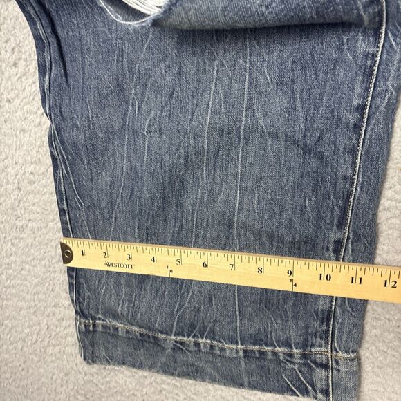 Lane Bryant Elastic Waist Drawstring Wide Leg Mid Rise Jeans 16 Distressed NWT - Picture 8 of 10